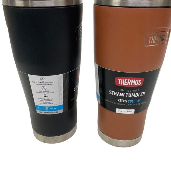 Thermos Icon Series Straw Cold Tumbler Vacuum Insulated Stainless Steel 24 oz - Picture 9 of 11